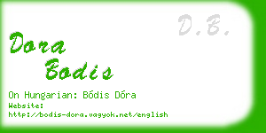 dora bodis business card